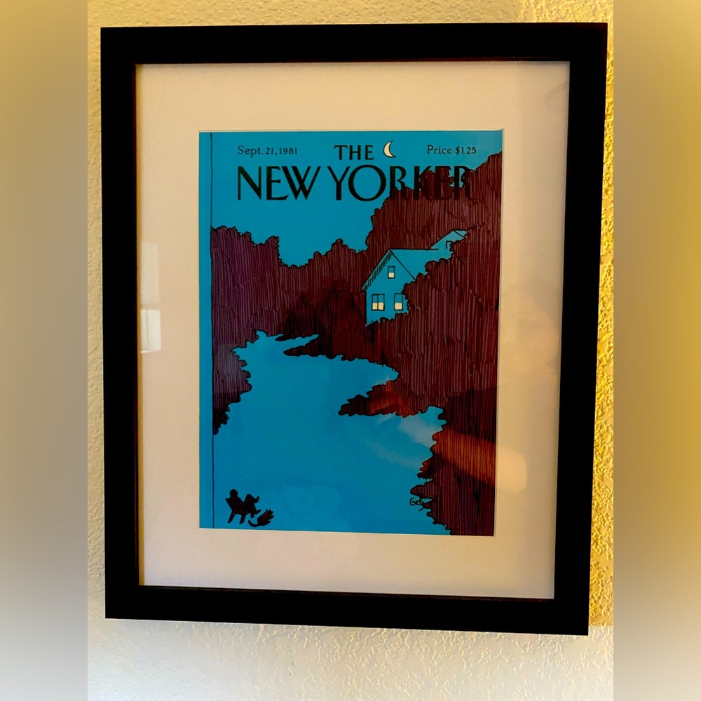 Framed 1981 September New Yorker print